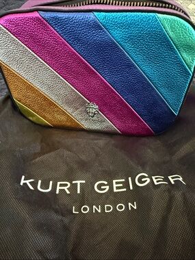 Kurt Geiger Multicolor Metallic Stripe Crossbody Bag